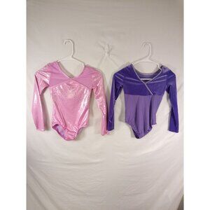 Danskin Cat & Jack Pink Purple Long-Sleeved Leotards Size Girl's Medium